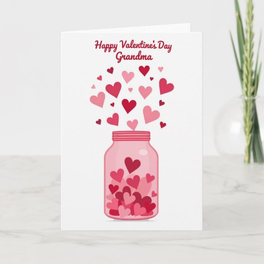 Hearts In A Jar Grandma Card Karte (Vorderseite)