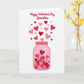 Hearts In A Jar Grandma Card Karte (Gelbe Blume)