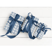 Hearts in Delft Blue, valentine Geschenkpapier