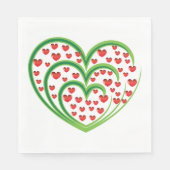Hearts in Hearts Paper Napkins Serviette (Vorderseite)
