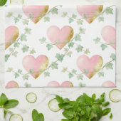 Hearts Intertwined with Ivy Geschirrtuch (Gefaltet)