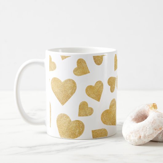 Hearts Juxtaposed Kaffeetasse (Mit Donut)