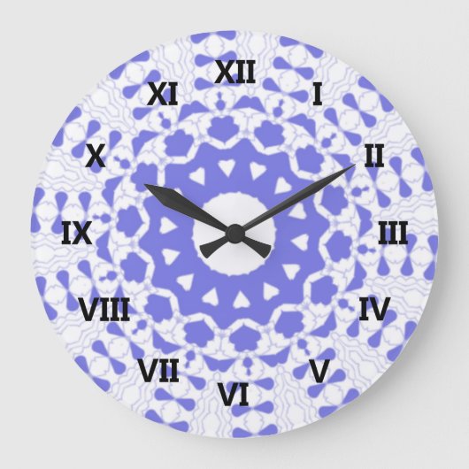 Hearts kaleidoscope Art Große Wanduhr (Vorderseite)