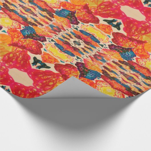 Hearts Kaleidoscope Geschenkpapier (Ecke)