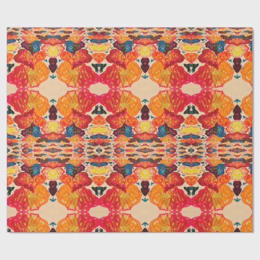 Hearts Kaleidoscope Geschenkpapier (Flach)