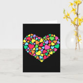 Hearts Kids School Valentines Day Girls Boys  Karte (Gelbe Blume)