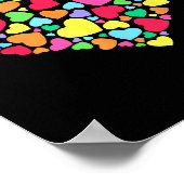 Hearts Kids School Valentines Day Girls Boys Poster (Ecke)