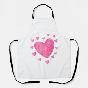 Hearts Kids School Valentines Day Girls Boys Schürze