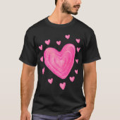 Hearts Kids School Valentines Day Girls Boys T-Shirt (Vorderseite)