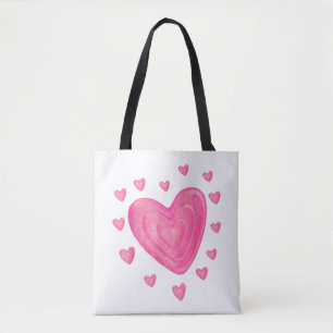 Hearts Kids School Valentines Day Girls Boys Tasche