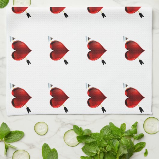 Hearts Kitchen Handtücher (Gefaltet)