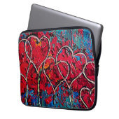 Hearts Lap Top Bag Laptopschutzhülle (Vorderseite Links)