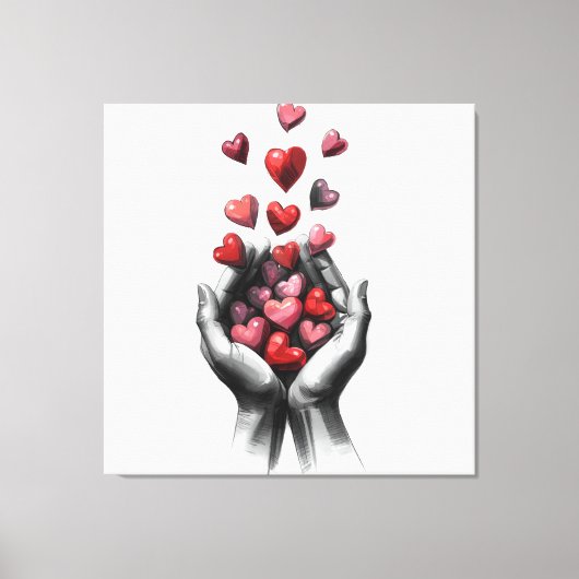 Hearts Leinwanddruck (Vorderseite)