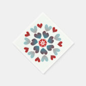 Hearts Liebe Paper Napkin Serviette (Ecke)