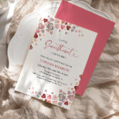 Hearts Little Sweetheart Girl Baby Shower Einladung