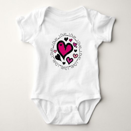 Hearts Love Baby Strampler (Vorderseite)