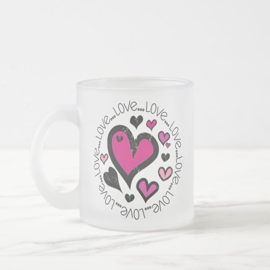 Hearts Love Mattglastasse (Links)