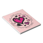 Hearts Love Notizblock (angewinkelt)