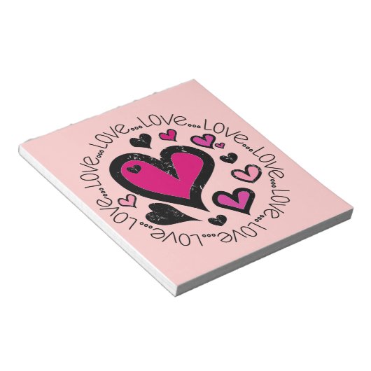 Hearts Love Notizblock (angewinkelt)
