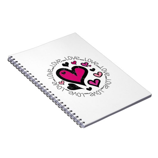 Hearts Love Notizblock (Rechte Seite)