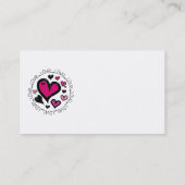 Hearts Love Visitenkarte (Rückseite)