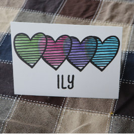 Hearts lovers cute retro valentine's day           karte