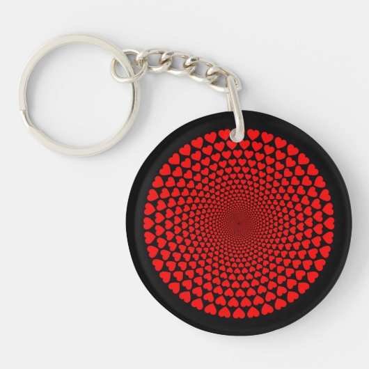 Hearts Mandala Design-25870 Schlüsselanhänger (Vorderseite)