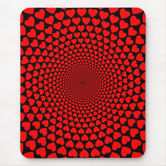 Hearts Mandala Design Mousepad (Vorne)
