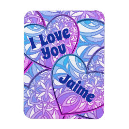 Hearts Mandala I Liebe You Magnet