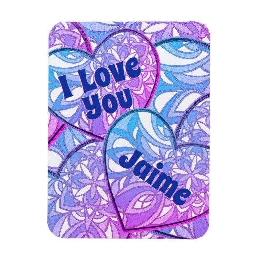 Hearts Mandala I Liebe You Magnet (Vertikal)