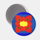 Hearts Mandala von der Liebe Magnet (Vorderseite/Rückseite)