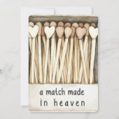 Hearts Match Made in Heaven Wedding Einladung (Rückseite)