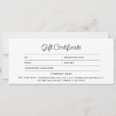 Hearts Minimalist Black Gift For You Certificate (Vorderseite)