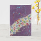 Hearts Mixed Media Collage, Geburtstag Karte (Gelbe Blume)