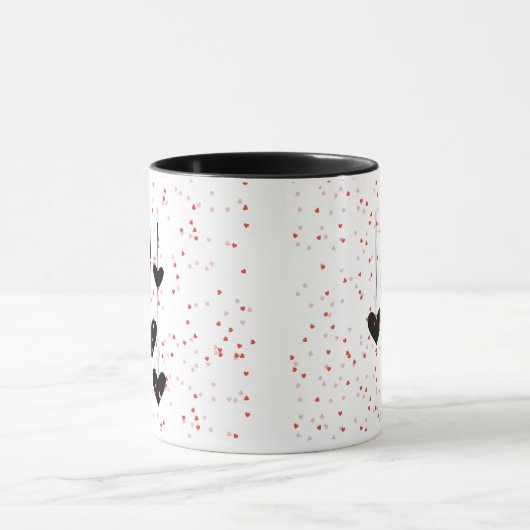 Hearts Modern Art Design Tasse (Zentrum)