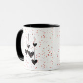 Hearts Modern Art Design Tasse (Vorderseite Links)