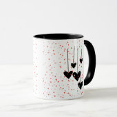 Hearts Modern Art Design Tasse (VorderseiteRechts)