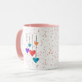 Hearts Modern Art Design Tasse (Vorderseite Links)