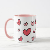 Hearts Modern Art Design Tasse (Links)