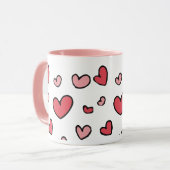 Hearts Modern Art Design Tasse (Vorderseite Links)