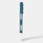 Hearts Modern Monogram iPhone Case (Rückseite / Rechts)