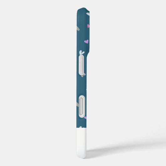 Hearts Modern Monogram iPhone Case (Rückseite / Rechts)