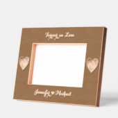 Hearts Monogram Couple Foto Hochzeitstag Geätzte Rahmen (Links)