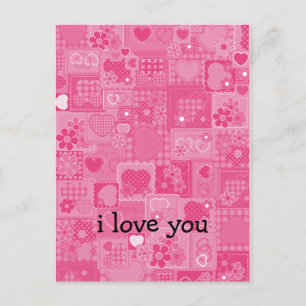 Hearts Mosaic Postkarte