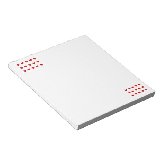 Hearts Notepad Notizblock (angewinkelt)