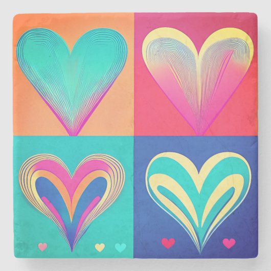 Hearts of Harmony Steinuntersetzer (Vorderseite)