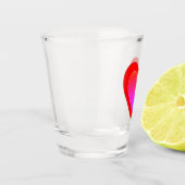 Hearts Ombre Red Pink Valentine's Day 4Elle Schnapsglas (Links)