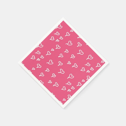 Hearts Paper Napkins Serviette (Ecke)