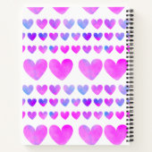 Hearts Pastel Pink Wasserfarbe Notizblock (Rückseite)