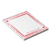 Hearts Pattern Custom Name Valentine Gift Notizblock (angewinkelt)